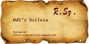 Réz Szilvia névjegykártya