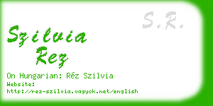szilvia rez business card